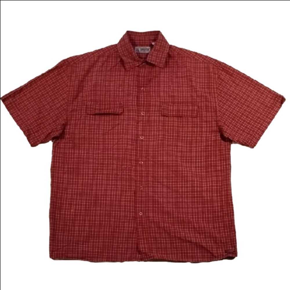 3/$20 U.S. Expedition Red Plaid Button-Down Shirt